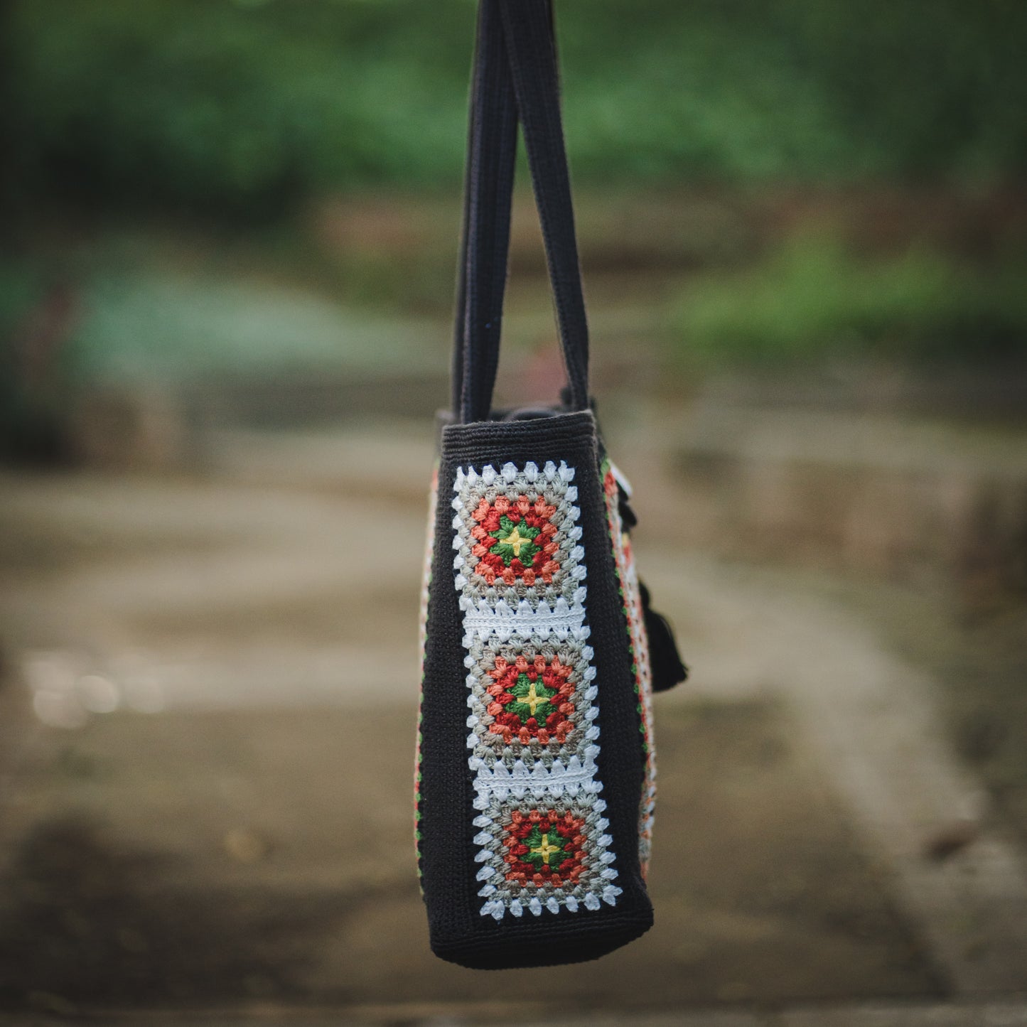 Crochet Tote Bag - Desert Mosaic