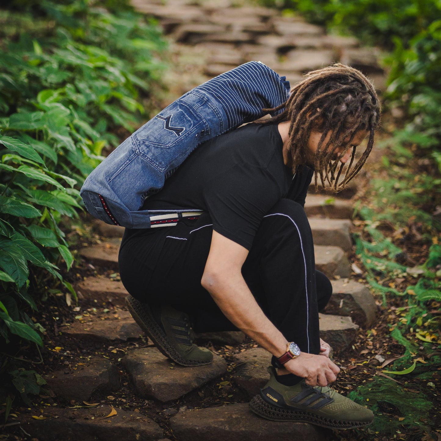 Denim Yoga Mat Bag - Street Sage