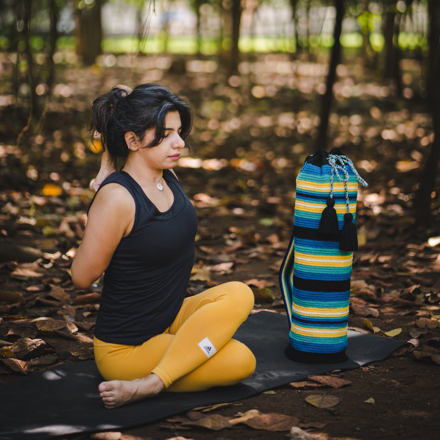 Handcrafted Yoga Mat Bag - Twilight Waters