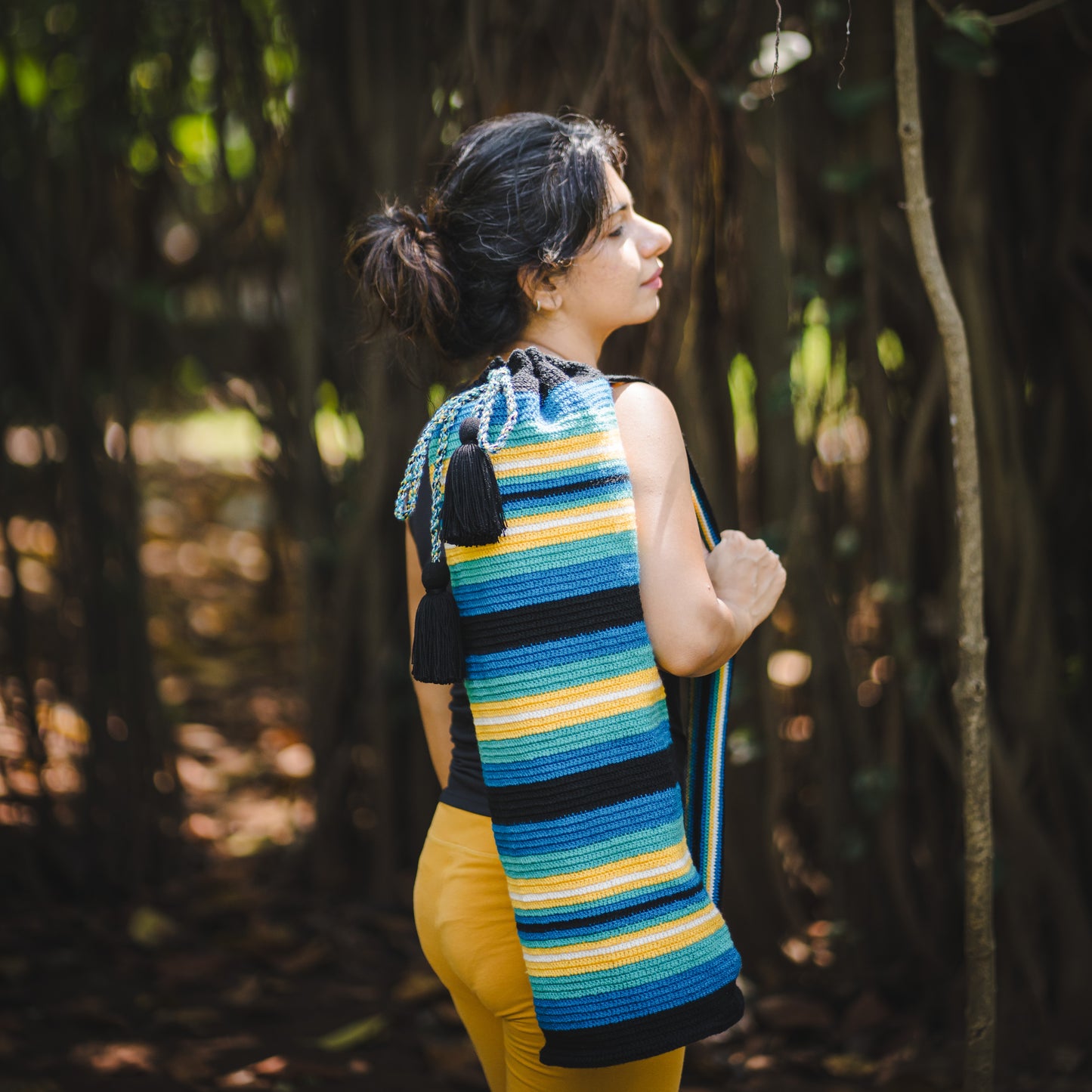 Handcrafted Yoga Mat Bag - Twilight Waters