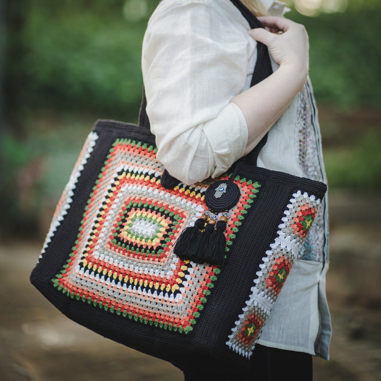 Desert Mosaic - Crochet Tote Bag