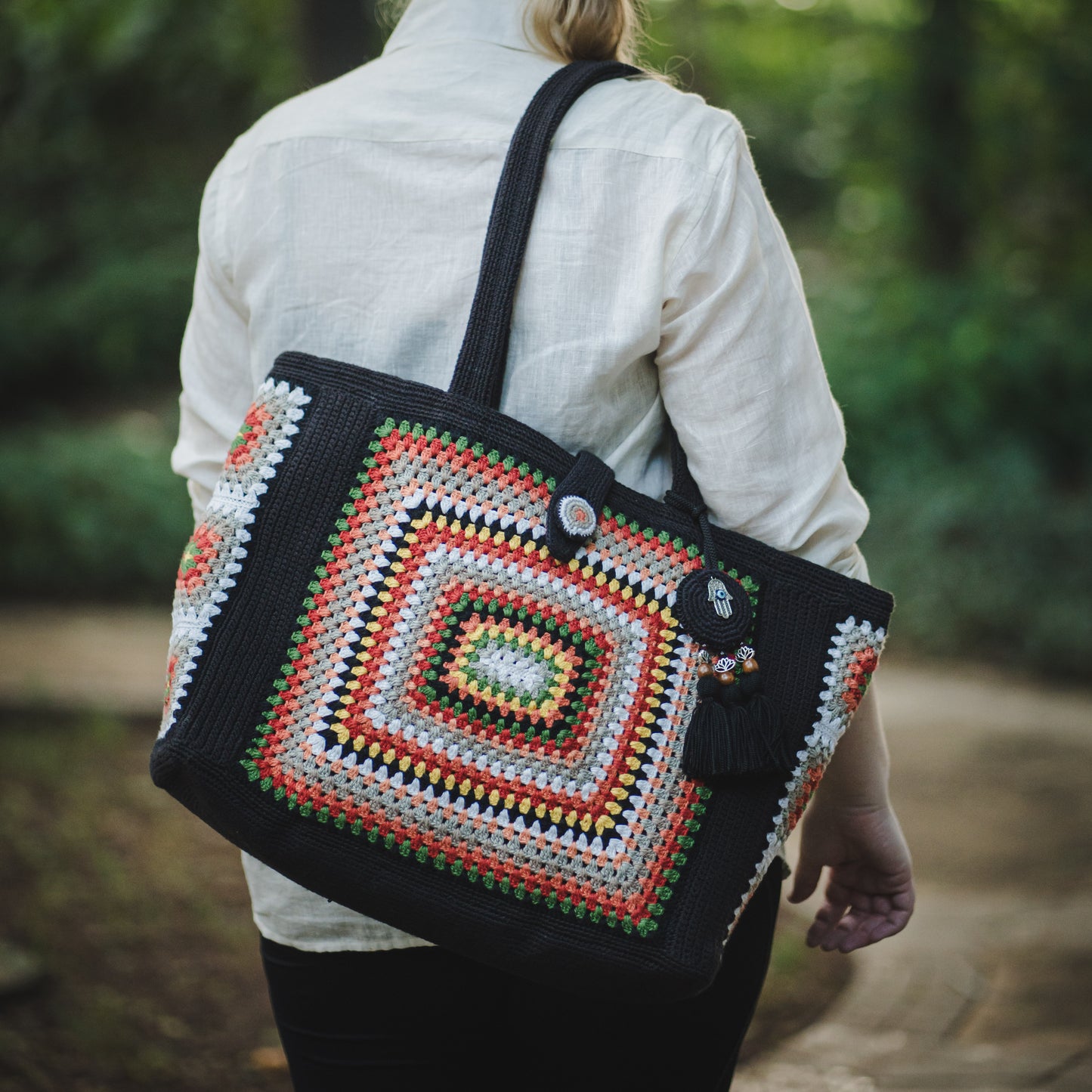 Desert Mosaic - Crochet Tote Bag