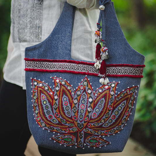 Spirit of Denim - Embroidered Tote Bag