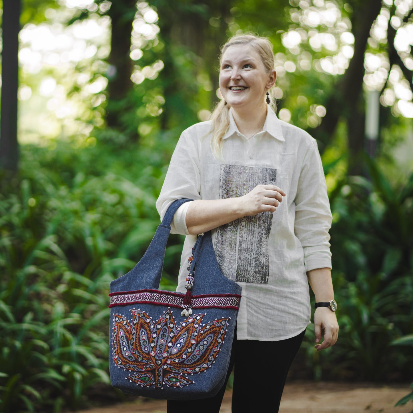 Spirit of Denim - Embroidered Tote Bag