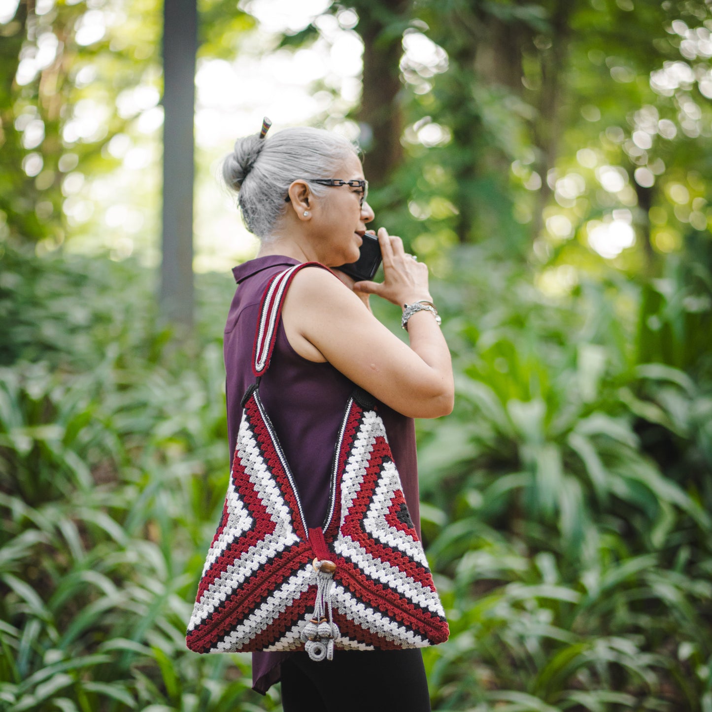 Crimson Peaks - Crochet Tote Bag