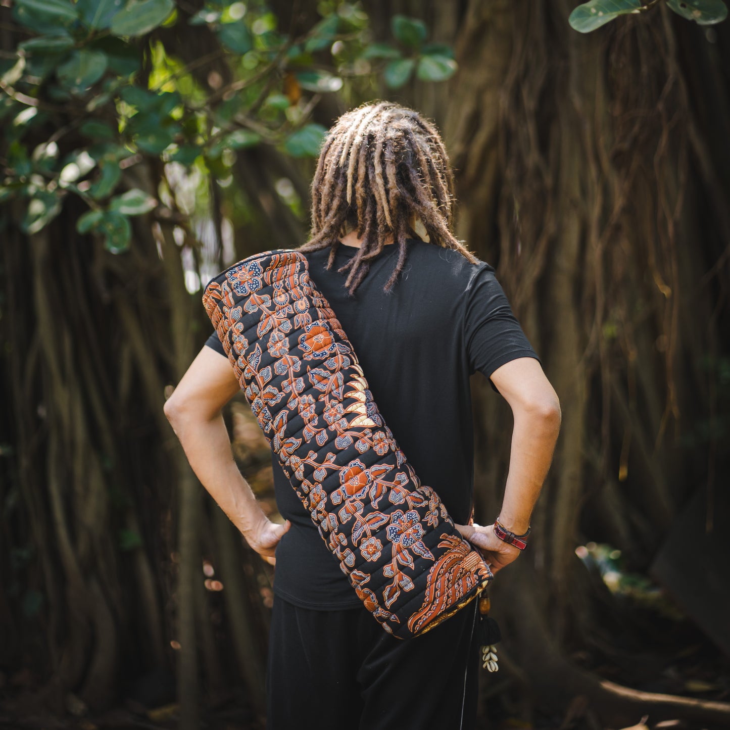 Copper Lotus - Batik-Print Yoga Mat Bag