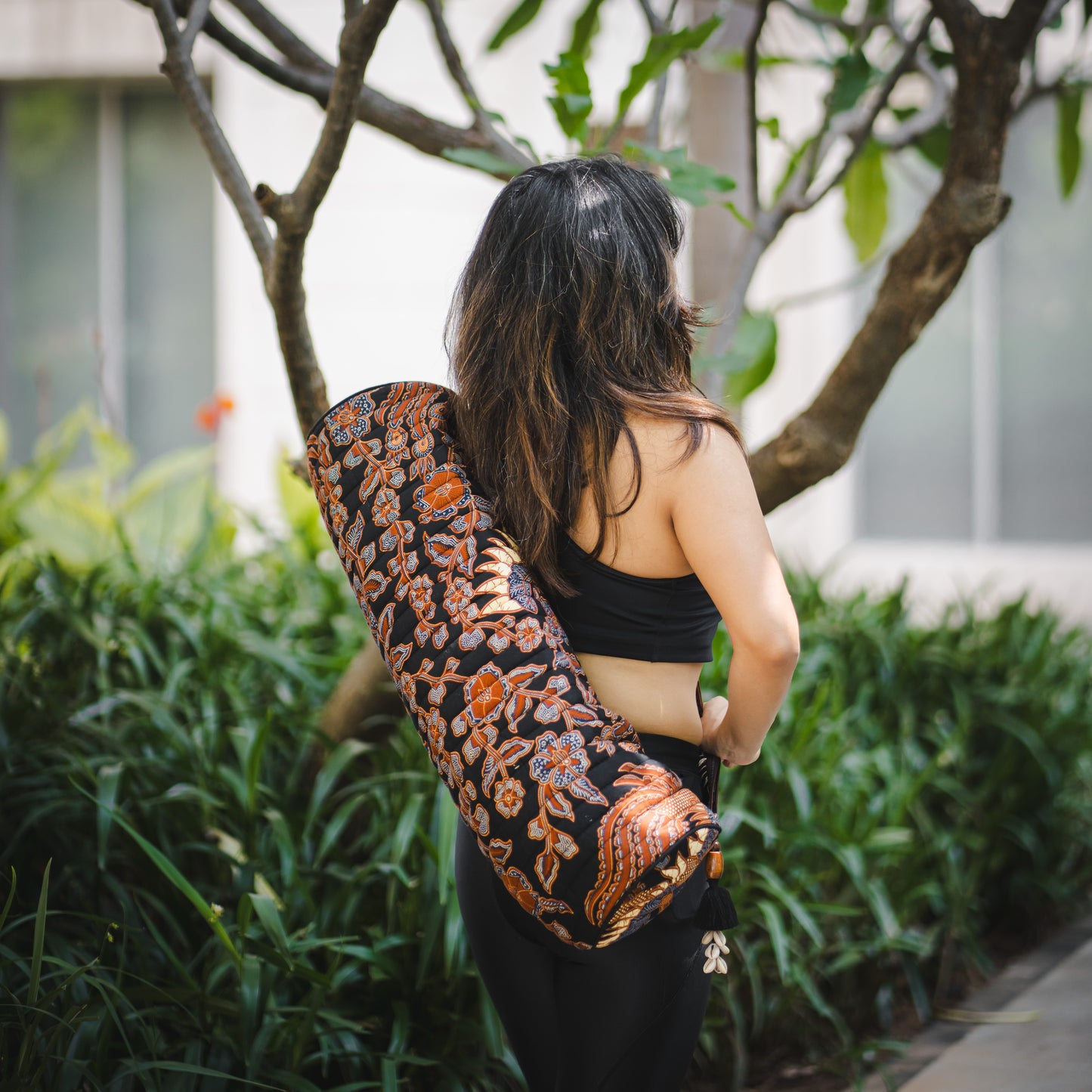 Copper Lotus - Batik-Print Yoga Mat Bag