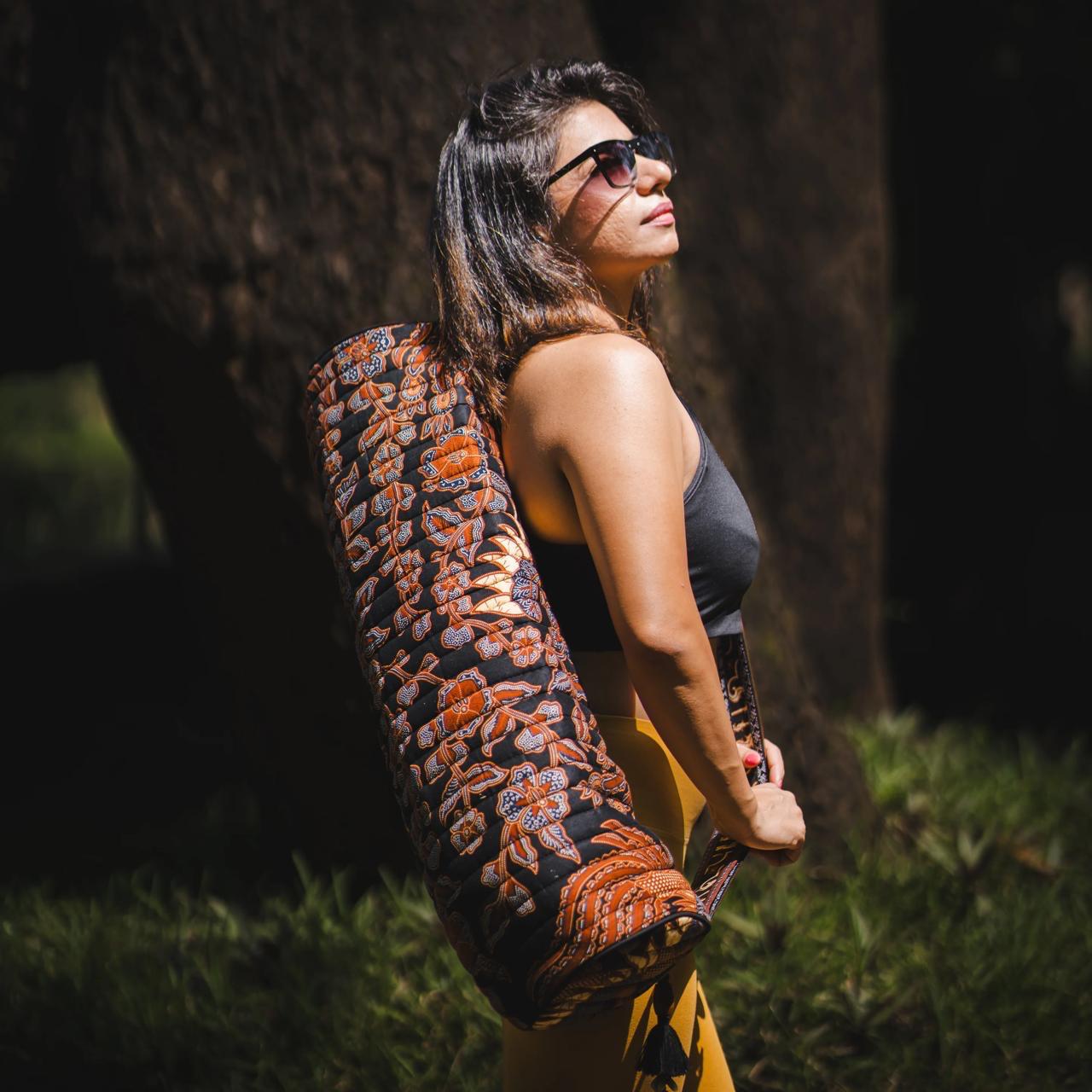Yoga Mat Bag - Copper Lotus